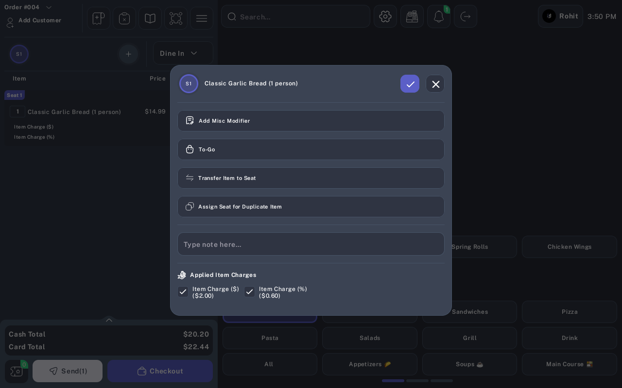 Edit item dialog with Add Misc Modifier
